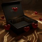 Cutie neagră inteligentă StoryBox, care transmite un mesaj personalizat.